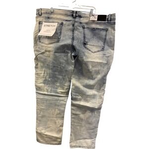 Bleecker & Mercer Men's Jeans 44/32 Slim Fit‎ Distressed Crinkle Stretch